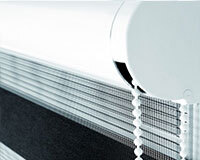 Day and night window blinds
