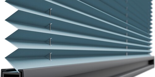 Coben pleated blind for HST windows a modern solution on a special 16 mm profile