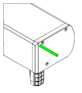 Cable exit side - side