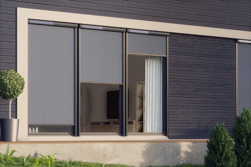 modern solar vertical awning