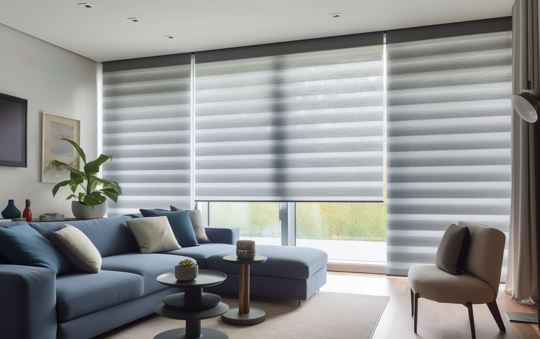 night and day blinds in a calm interior