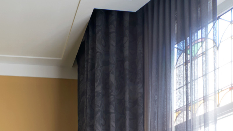 Groove Curtain on rings
