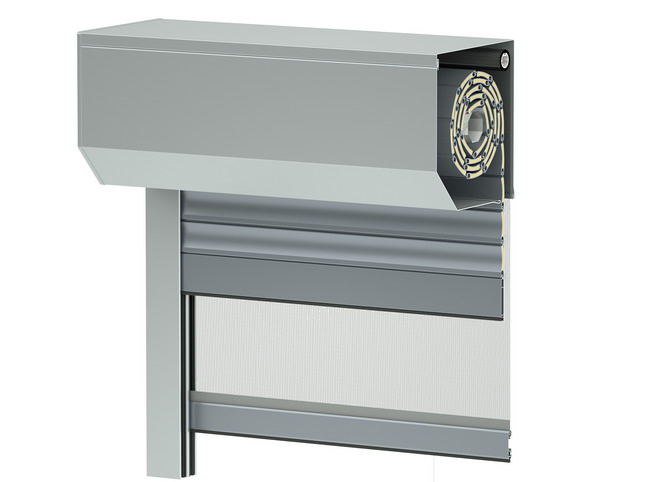 External roller shutter with insect screen