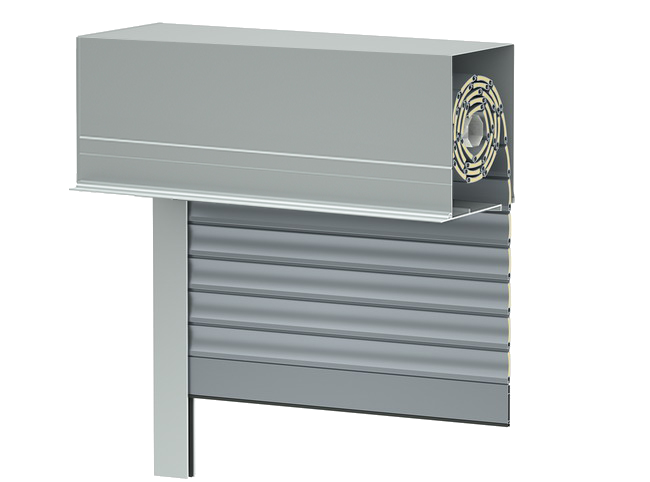 Flush-mounted external roller shutter