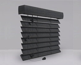 Bamboo wooden blinds black coal