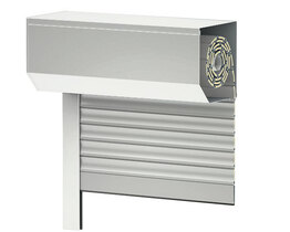 White exterior roller shutter