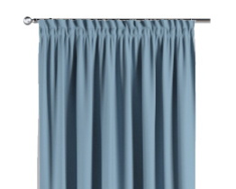 Blue pencil pleat curtains
