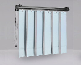 Vertical blinds light blue