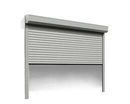 Large roller shutter garage door