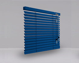 Aluminum blinds 25 mm blue