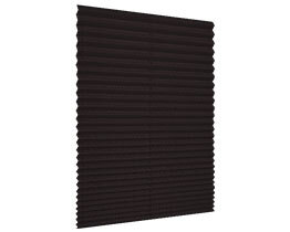 Dark brown pleated blinds