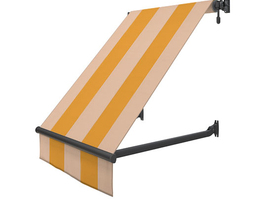 Balcony sun awning with crank handle