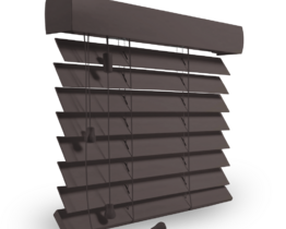 Wooden slat blinds for windows