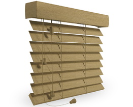 Ceiling-Mounted 50mm Wooden Venetian Blinds