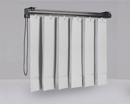 Vertical blinds white ecru