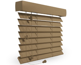 Wall-Mounted 50mm Wooden Venetian Blinds
