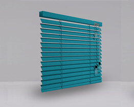 Aluminum blinds 25 mm blue