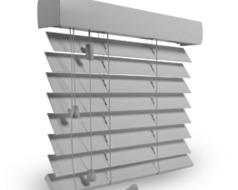 Slatted blinds white