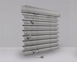 Aluminum blinds gray