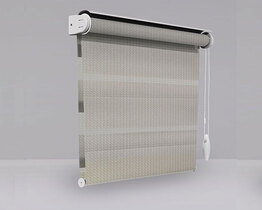 Modern day and night window blind with guides