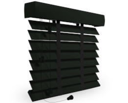 Black Basswood Venetian Blinds