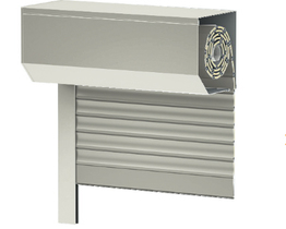 Beige roller shutter