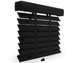 Black Wooden Venetian Blinds with Twist Brackets