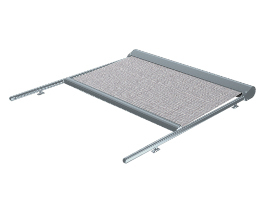 Horizontal roof awnings