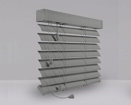 Aluminum venetian blinds silver