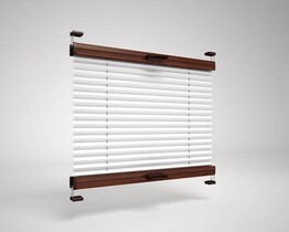 White pleated blinds
