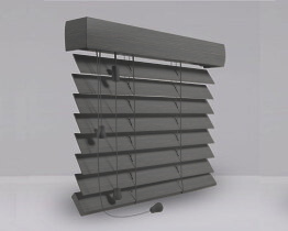 Anthracite internal wooden blind