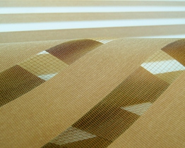 Custom-made interior day night blinds zebra roller blind, brown