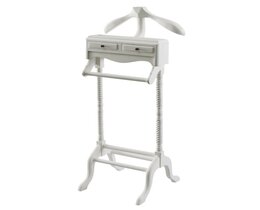 Coat rack Chester standing 125cm white