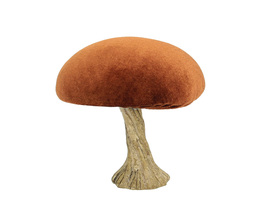 Dekoracja Velvet Mushroom 10 cm orange