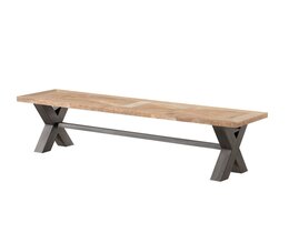 Bench Moscal 160x40x46 black&natural