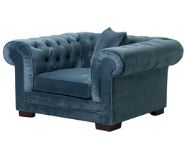 Armchair Chesterfield Classic Velvet Midnight 118x96x77cm