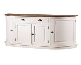 Chest of drawers Brighton 4 doors + 2 drawers white&natural