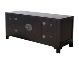 Chest of drawers Modern 137x45x76cm black
