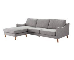 Corner sofa Venuste linen grey