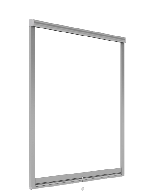 Rolled fly screen for window white RAL 9016 non invasive