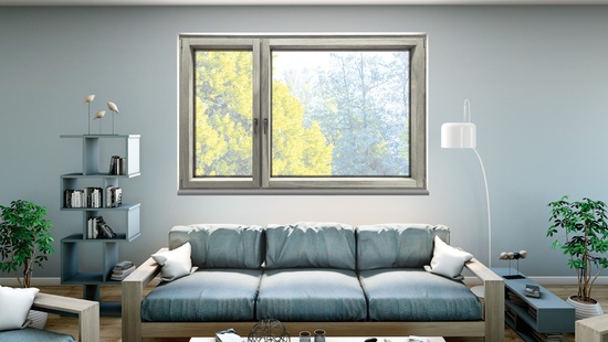Wooden window single-pane