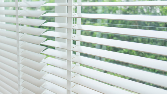 
										White Wooden Blinds
																						