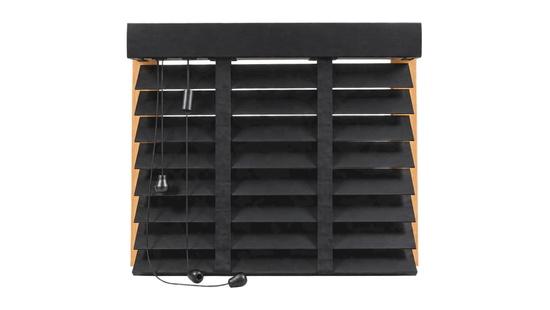 
										Black wooden blinds
																						
