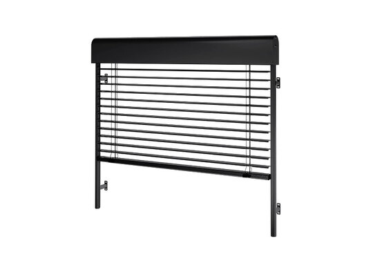 Flush-mounted window blinds outdoor