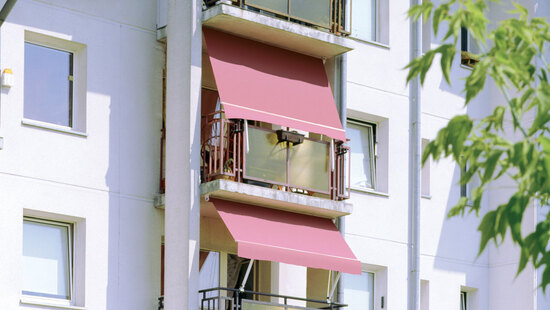External balcony awnings
