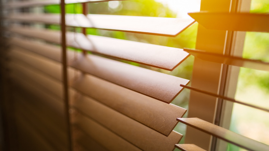 
										Wooden blinds with tapes
																						