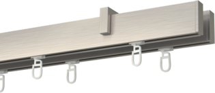 Curtain track with end cap