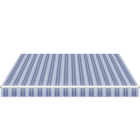 Awning for patio blue stripes