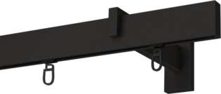 Curtain track with end cap