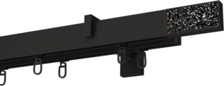 Curtain pole Boss Black Diamond Black